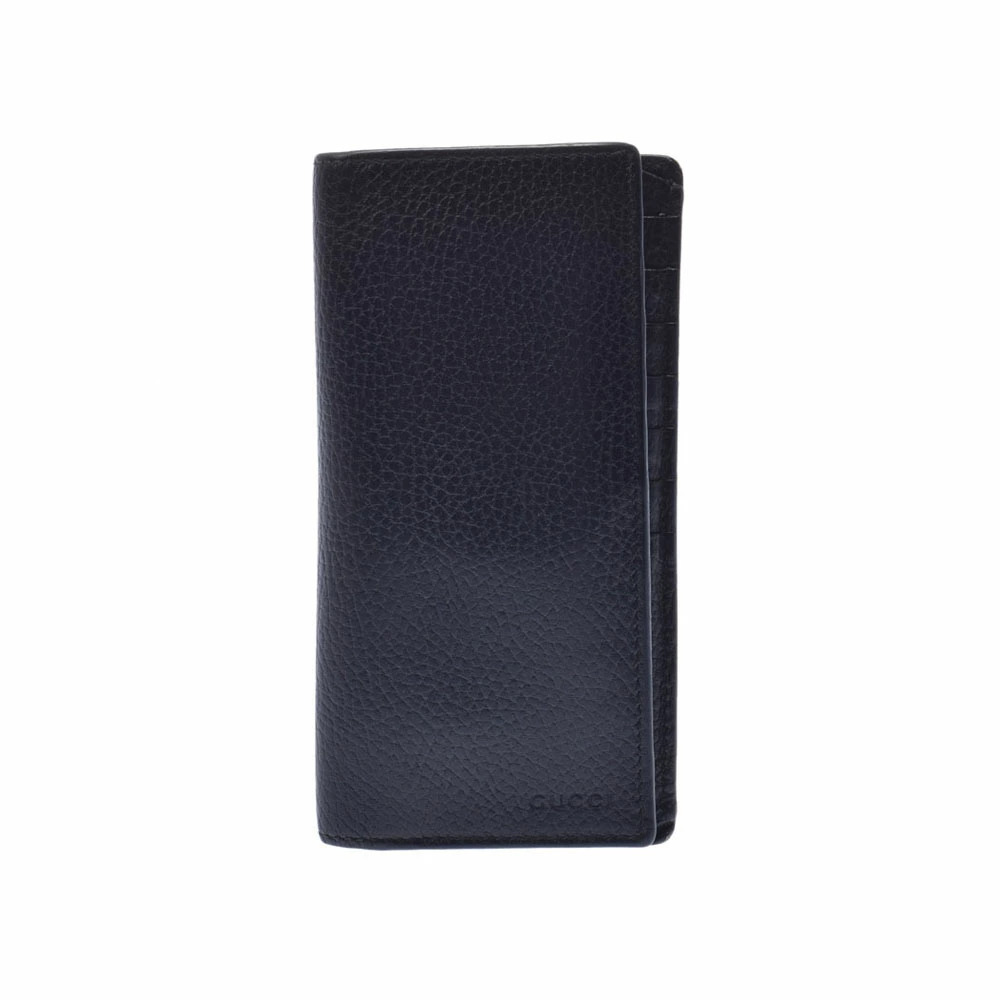 GUCCI long wallet black leather billfold